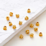 20/50Pcs 14K/18K Plated Brass Bead Caps Jewelry Findings