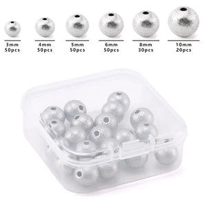 20-50Pcs 304 Stainless Steel Textured Spacer Beads Rondelle Stopper
