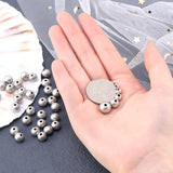 20-50Pcs 304 Stainless Steel Textured Spacer Beads Rondelle Stopper
