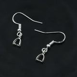 925 Sterling Silver Hook Earring Setting DIY Jewelry Clasp Base Clip Pins Access