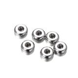 20-50Pcs Stainless Steel Crimp End Bead Stopper Findings for DIY Jewelry Making