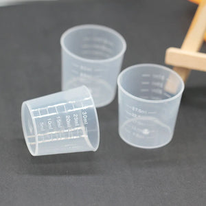 30ml Clear Plastic Measuring Cups for DIY Projects