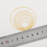Plated Brass Hoop Charms Pendant for DIY Jewelry Making
