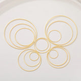Plated Brass Hoop Charms Pendant for DIY Jewelry Making