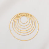 Plated Brass Hoop Charms Pendant for DIY Jewelry Making
