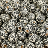 10mm Leopard Pattern Wooden Beads for Jewelry Making DIY Bracelet Accessories