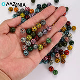10mm Leopard Pattern Wooden Beads for Jewelry Making DIY Bracelet Accessories