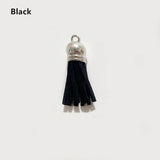 35Color Sliver Cap Suede Tassel Earrings Pendant Diy Keyring Charms