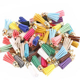 35Color Sliver Cap Suede Tassel Earrings Pendant Diy Keyring Charms