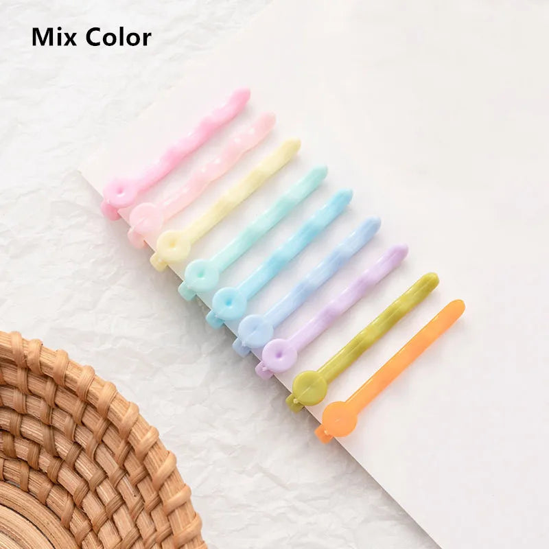20/50pcs 43mm Waved Hairpins Acrylic Girls Hair Clip Bobby Pins DIY