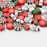 Christmas Clay Spacer Beads Polymer for DIY Jewelry Making