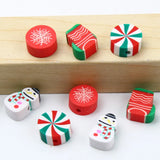 Christmas Clay Spacer Beads Polymer for DIY Jewelry Making
