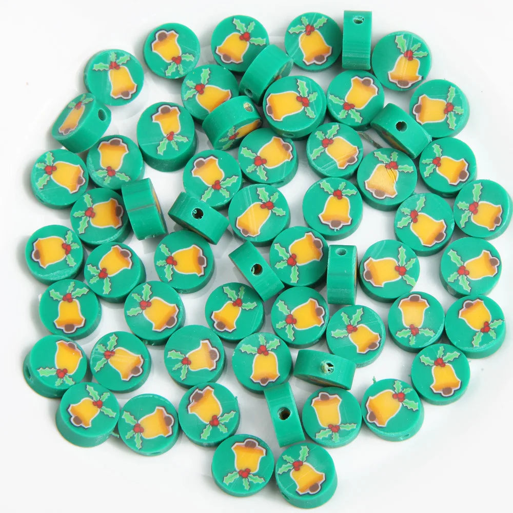 Christmas Polymer Clay Beads DIY Jewelry Accessories