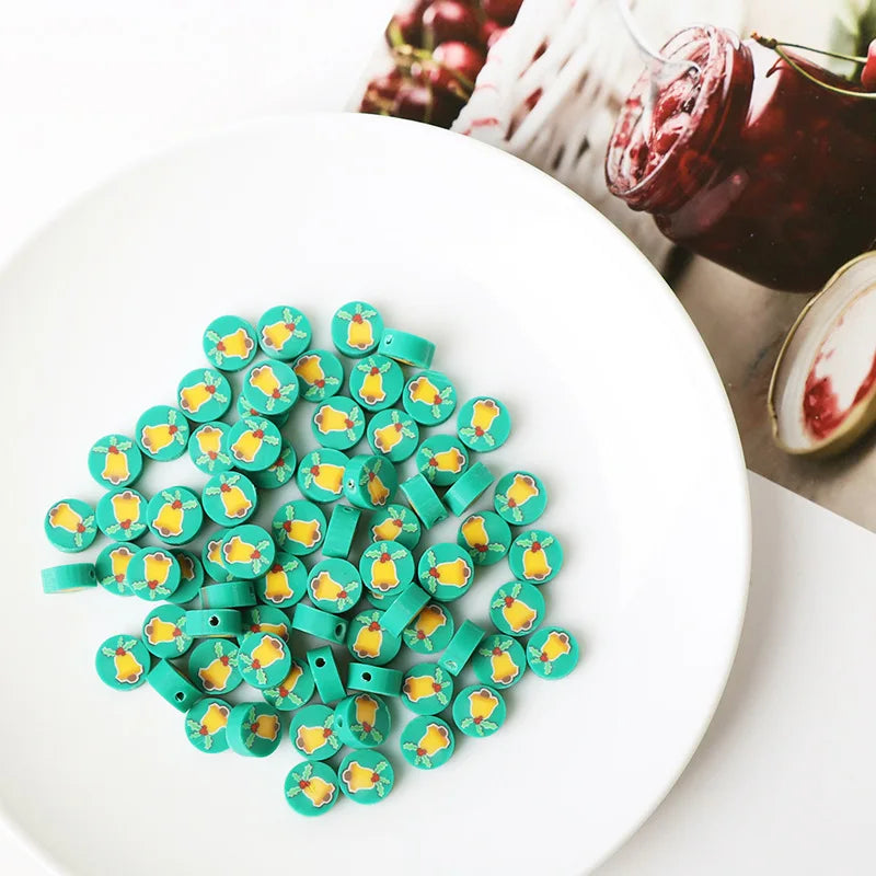 Christmas Polymer Clay Beads DIY Jewelry Accessories