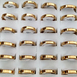 4mm Beveled Edge Stainless Steel Wedding Band Ring Men Women 4 Colors