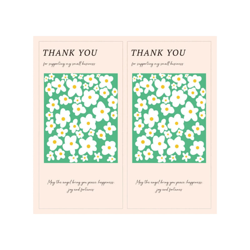 20-50pcs Flower Thank You Stickers Seal Labels For DIY Gift Commodity Decor