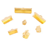Stainless Steel Ribbon Crimp End Caps - 20-50pcs