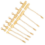 Stainless Steel Ribbon Crimp End Caps - 20-50pcs
