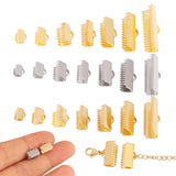 Stainless Steel Ribbon Crimp End Caps - 20-50pcs
