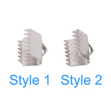 Stainless Steel Ribbon String Leather Clip Crimp Cover Clasp for Jewelry Making