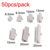 Stainless Steel Ribbon String Leather Clip Crimp Cover Clasp for Jewelry Making