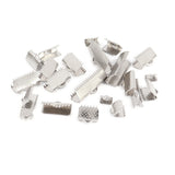 Stainless Steel Ribbon String Leather Clip Crimp Cover Clasp for Jewelry Making