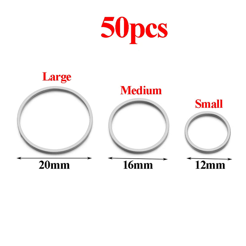 20-50pcs Moon Earrings Stainless Steel DIY Findings Bulk