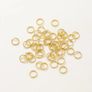 14K 18K Twisted Open Jump Rings DIY Jewelry Making Accessories