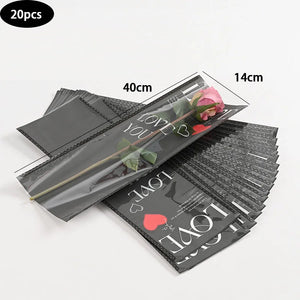 Colorful Cellophane Bags for Rose Bouquet Flower Gift Packaging