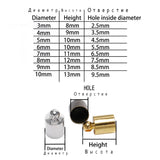 Tassel Leather Cord End Crimp Caps Beads 3-10mm Tip Cap for DIY Necklace Jewelry
