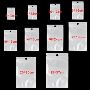 Clear Self Seal Zipper Plastic Retail Packaging Poly Pouches Ziplock Bags