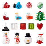Christmas Theme Lampwork Beads Mix Shape for Jewelry Making DIY