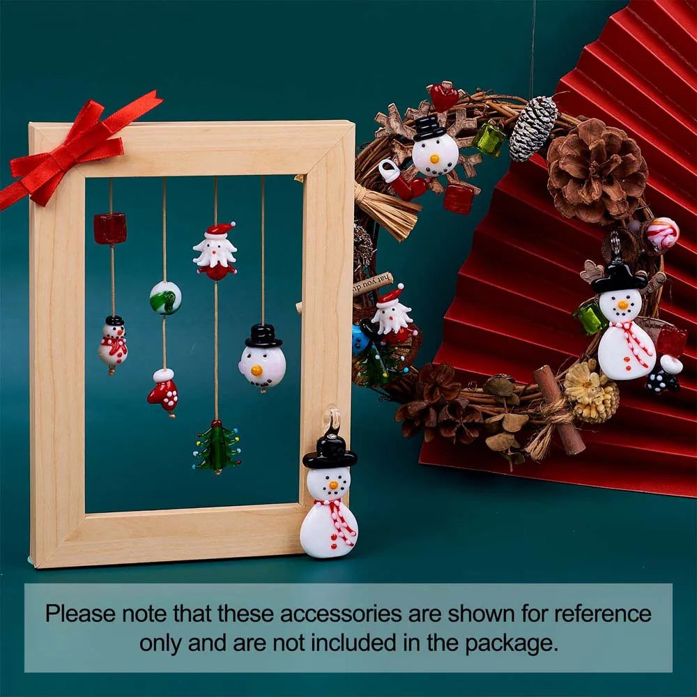Christmas Theme Lampwork Beads Mix Shape for Jewelry Making DIY