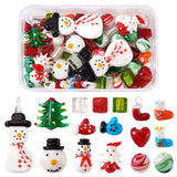 Christmas Theme Lampwork Beads Mix Shape for Jewelry Making DIY
