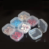 Mini Storage Box Transparent Square Plastic Box Earrings Jewelry Packaging
