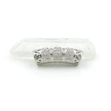 6mm Micro Pave Clear CZ Arc Tube Beads for DIY Bracelets