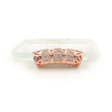 6mm Micro Pave Clear CZ Arc Tube Beads for DIY Bracelets