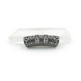 6mm Micro Pave Clear CZ Arc Tube Beads for DIY Bracelets