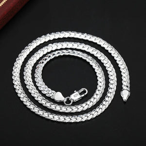 925 Sterling Silver 6mm Fine Necklace Chain for Wedding Jewelry