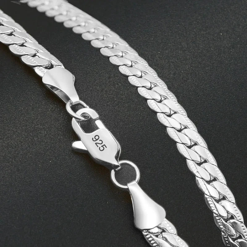 925 Sterling Silver Necklace Chain 20-60cm Wedding Jewelry