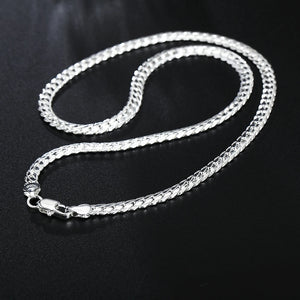 925 Sterling Silver Necklace Chain for Women Men Wedding Jewelry