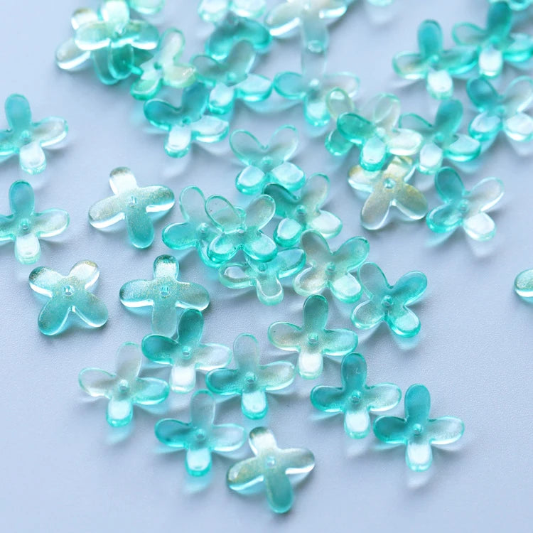 Czech Glass Flower Beads Caps Petal Charms Pendants for Jewelry Making DIY