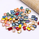 Faceted Rectangle Square Crystal Glass Beads for Jewelry Making