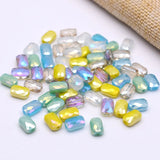 Faceted Rectangle Square Crystal Glass Beads for Jewelry Making