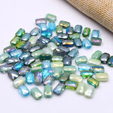 Faceted Rectangle Square Crystal Glass Beads for Jewelry Making