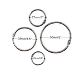 20-88mm Nickel Plated Book Rings Loose Leaf Binder Ring Key Chain