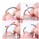 20-88mm Nickel Plated Book Rings Loose Leaf Binder Ring Key Chain