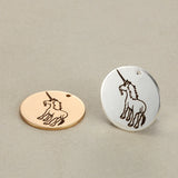 20 Stainless Steel Beard Unicorn Charms 25mm