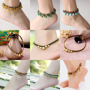 Vintage Brass Bells Ethnic Anklets Foot Chains