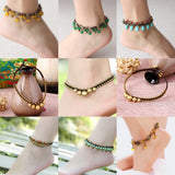 Vintage Brass Bells Ethnic Anklets Foot Chains